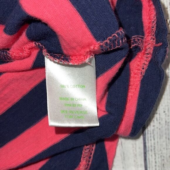 Lilly Pulitzer Navy Pink Striped Sleeveless Tank Top Exposed Zip sz XS - Picture 7 of 8